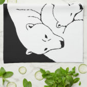 ポーラベアータオル母とカブお茶タオル キッチンタオル (折り畳み)