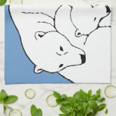 ポーラベアータオル母とカブお茶タオル キッチンタオル (折り畳み)