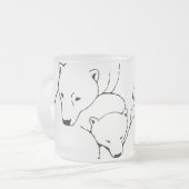 ポーラベアービアマグのグラス母とカッブベアーマグ フロストグラスマグカップ (正面左)