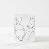 ポーラベアービアマグのグラス母とカッブベアーマグ フロストグラスマグカップ (中央)