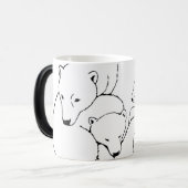 ポーラベアービアマグのグラス母とカッブベアーマグ モーフィングマグカップ (正面左)