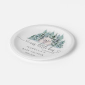 ポーラベア冬ウッドランドミニマリスト赤ちゃんシャワー ペーパープレート (アングル)