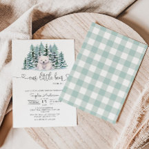 ポーラベア冬ウッドランドミニマリスト赤ちゃんシャワー