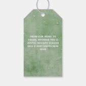 ポーラベア着用グリーンスカーフそれを雪休日 ギフトタグ (裏面)