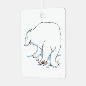 ポーラベア角形金属オーナメント メタルオーナメント (正面左)