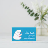 ポーラベア遊のウクレレ音楽ブルー 名刺 (スタンド正面)