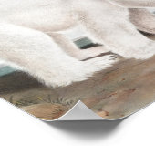 ポーラベア（ウルソマリティムス）イラストレーション ポスター (角)