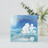 ポーラベア、フオックス、ペンギン＆スノーマン ハッピー シーズンカード (スタンド正面)