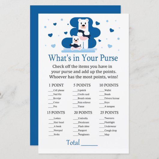 ポーラベア 財布の中身ゲーム (正面/裏面)