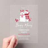 ポーラベーリーメリークリスマスパーティーID851 アクリル招待状 (インサイチュ (ポータブル))