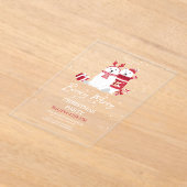 ポーラベーリーメリークリスマスパーティーID851 アクリル招待状 (レイダウン)