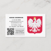 ポーラモダンンド、名刺、ポーランド国旗/QRコード 名刺