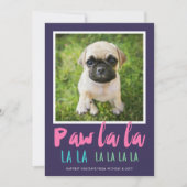 ポーララペットフォトクリスマスピモダンンク シーズンカード (正面)