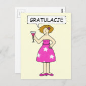 ポーランドおめでとうグラトラシェ ポストカード (正面/裏面)