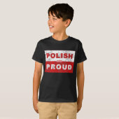 ポーランドおよび誇りを持ったな旗 Tシャツ (正面フル)