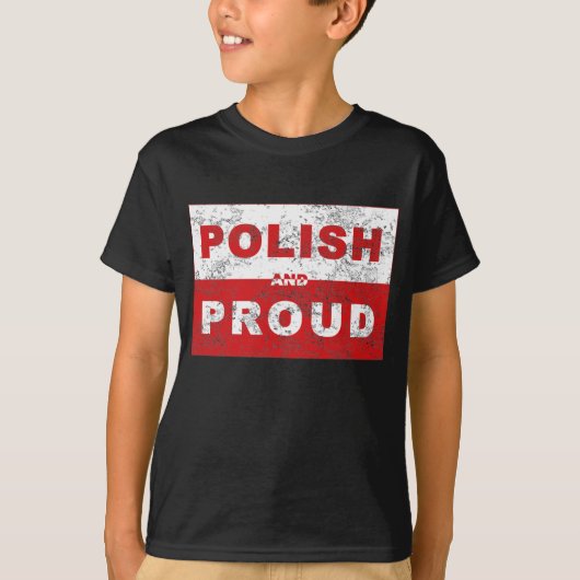 ポーランドおよび誇りを持ったな旗 Tシャツ (正面)