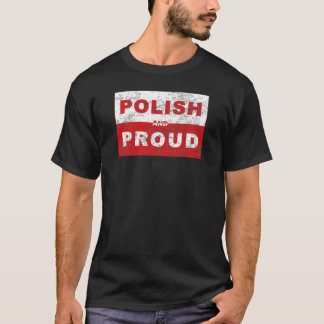 ポーランドおよび誇りを持ったな旗 Tシャツ