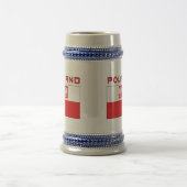 ポーランドが付いているポーランドの《鳥》ハヤブサの旗 ビールジョッキ (中央)