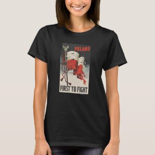 ポーランドが第2次世界大戦プロパガンダポスターと戦う Tシャツ