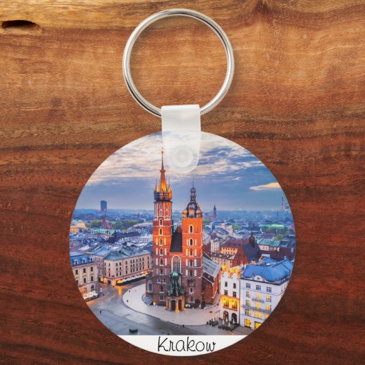 ポーランドでのクラクフの夜 キーホルダー (裏面)
