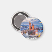 ポーランドでのクラクフの夜 マグネット (正面/裏面)