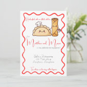 ポーランドとフィリピンのピエロギとルンピアの食事エンゲージメント 招待状 (スタンド正面)