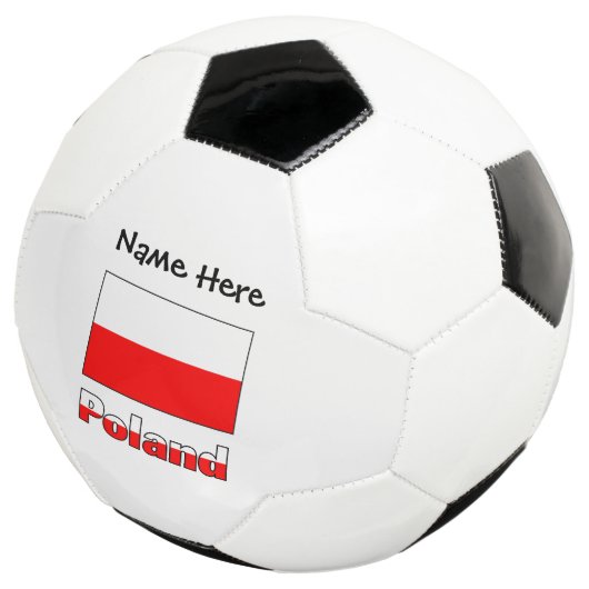 ポーランドとポーランドの国旗と君の名でサッカーボール サッカーボール (3/4)