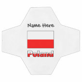 ポーランドとポーランドの国旗と君の名でサッカーボール サッカーボール (フラット)