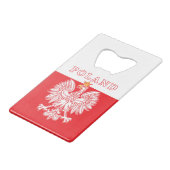 ポーランドとレッドポーランドイーグル クレジットカード栓抜き (正面アングル)