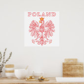 ポーランドとレッドポーランドイーグル ポスター (キッチン)