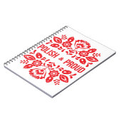 ポーランドと誇りを持ったポーランドポルスカ赤い花 ノートブック (左側)