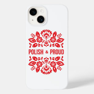 ポーランドと誇りを持ったポーランドポルスカ赤い花 Case-Mate iPhone 14ケース