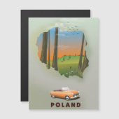 ポーランドのイラスト入り旅行ポスター印刷 (正面/裏面)