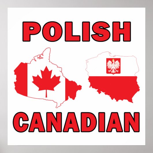 ポーランドのカナダ地図 ポスター (正面)