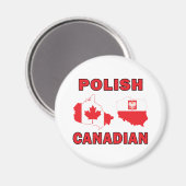 ポーランドのカナダ地図 マグネット (正面/裏面)