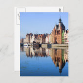 ポーランドのガダンスク川の眺め ポストカード (正面/裏面)