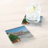 ポーランドのクラクフ旧市街にある広場 ガラスコースター (アングル)