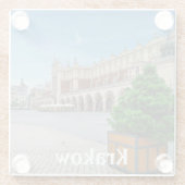 ポーランドのクラクフ旧市街にある広場 ガラスコースター (裏面)