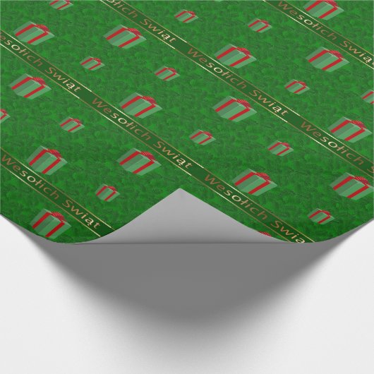 ポーランドのクリスマスのギフトのパッケージの包装紙 ラッピングペーパー (角)