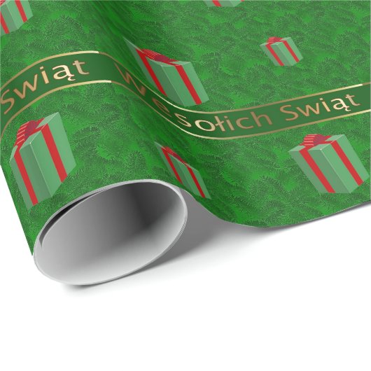 ポーランドのクリスマスのギフトのパッケージの包装紙 ラッピングペーパー (ロールコーナー)