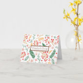 ポーランドのクリスマスカード(楽しいクリスマスを) カード (黄色い花)