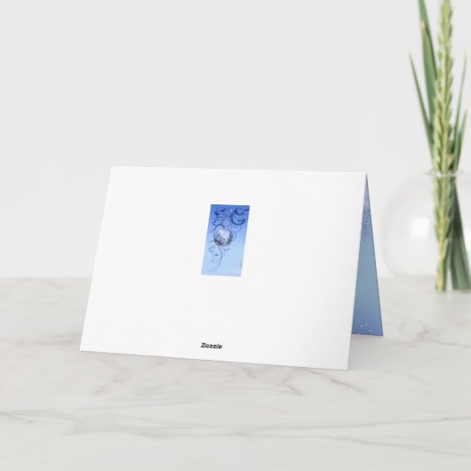 ポーランドのクリスマス – 雪の多いモミの木、ボーブル、渦巻き シーズンカード (裏面)