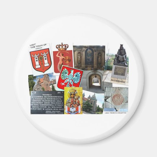 ポーランドのコラージュ マグネット (正面)