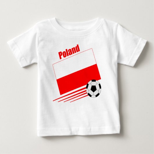 ポーランドのサッカーチーム ベビーTシャツ (正面)