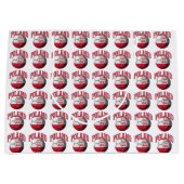 ポーランドのサッカーボールの旗 ラージペーパーバッグ (正面)