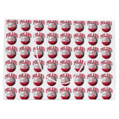 ポーランドのサッカーボールの旗 ラージペーパーバッグ (裏面)