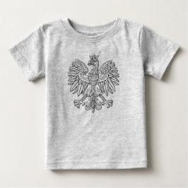 ポーランドのシンボルのある子供用プルオーバー ベビーTシャツ