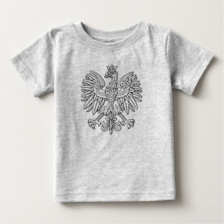 ポーランドのシンボルのある子供用プルオーバー ベビーTシャツ