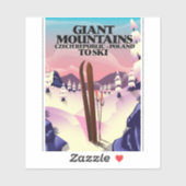 ポーランドのジャイアント山脈の旅行ポスター シール (シート)