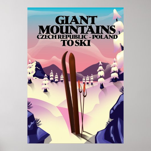 ポーランドのジャイアント山脈の旅行ポスター ポスター (正面)